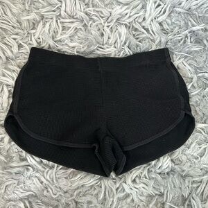 Black Aritzia Waffle Shorts